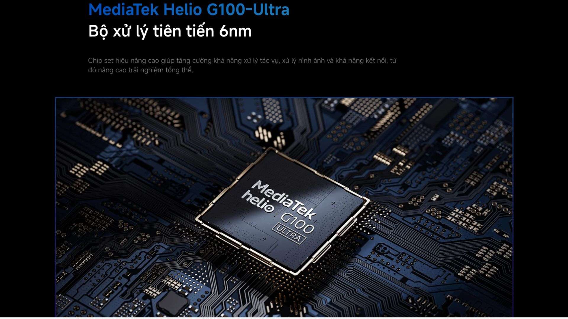 Chip xử lý Helio G100-Ultra