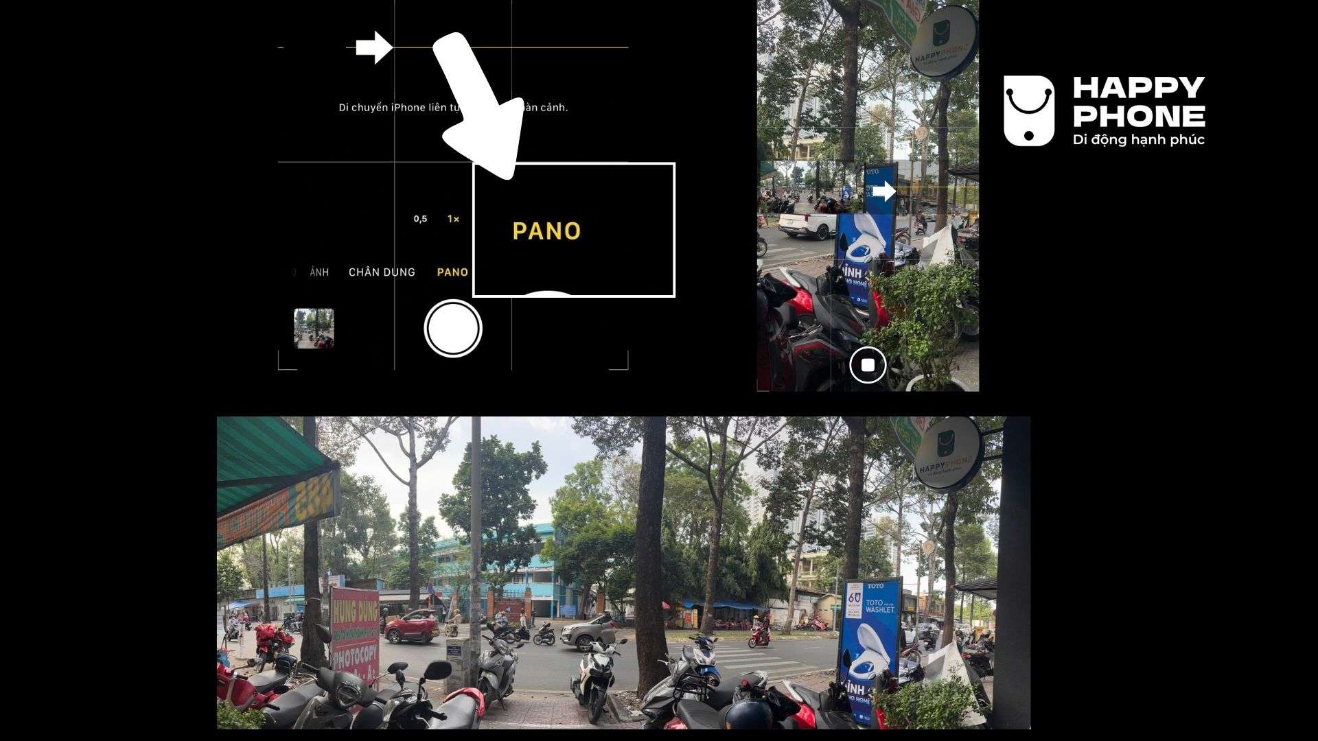 Hướng dẫn chụp ảnh pano trên iPhone