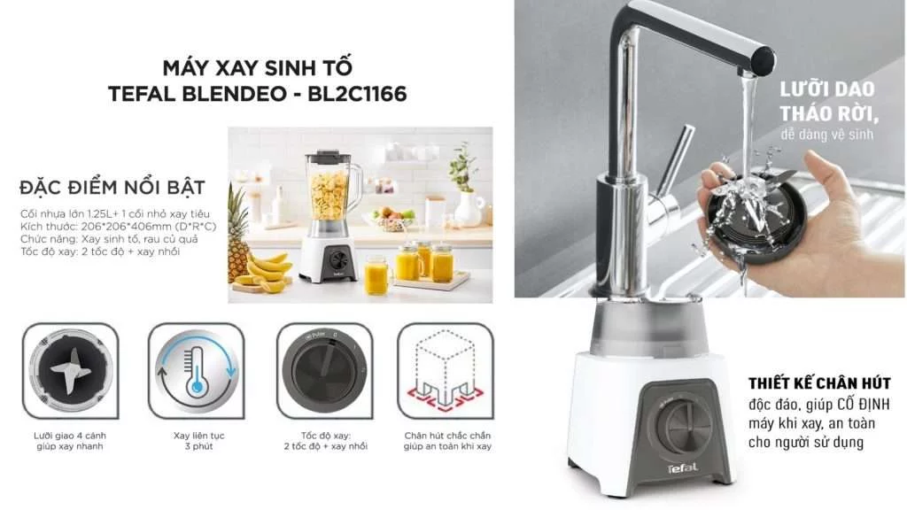 Máy Xay Sinh Tố Tefal Blendeo BL2C1166 - Đặc điểm nổi bật