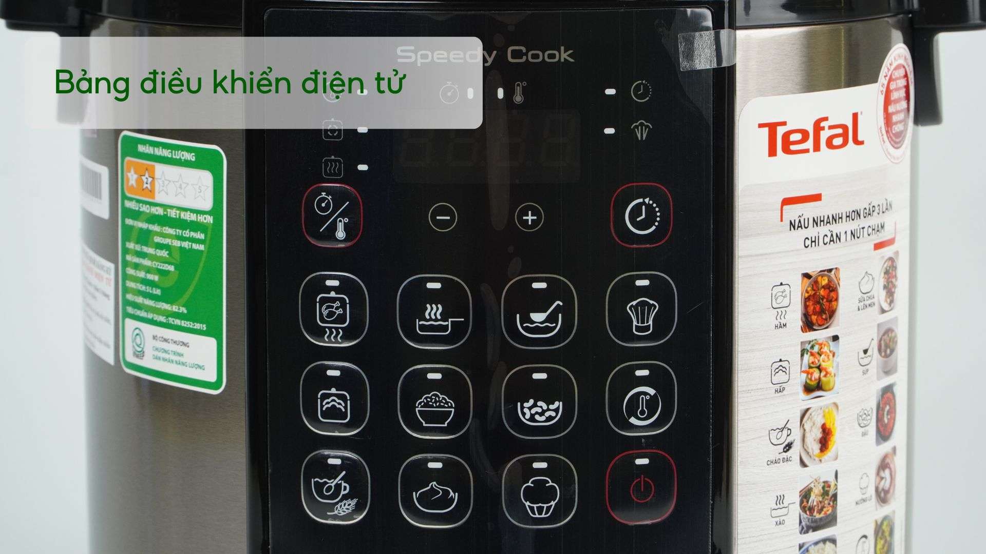Nồi áp suất Tefal CY222D68 Bảng điều khiển điện tử