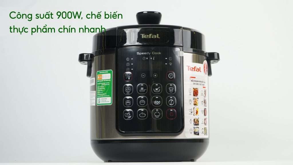 Nồi áp suất Tefal CY222D68 Công suất 900W, chế biến thực phẩm chín nhanh