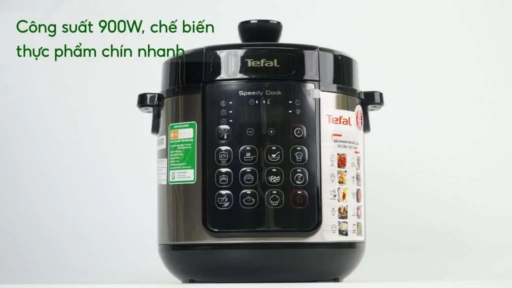 Nồi áp suất Tefal CY222D68 Công suất 900W, chế biến thực phẩm chín nhanh