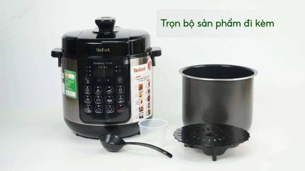 Nồi áp suất Tefal CY222D68 Trọn bộ sản phẩm đi kèm