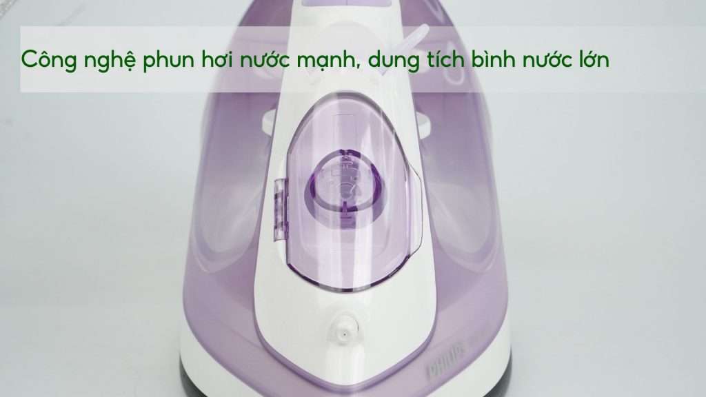 Bàn ủi hơi nước Philips DST1040_30 Tím Công nghệ phun hơi nước mạnh, dung tích bình nước lớn