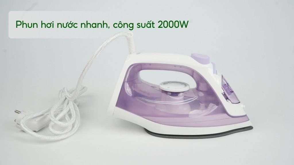 Bàn ủi hơi nước Philips DST1040_30 Tím Phun hơi nước nhanh, công suất 2000W