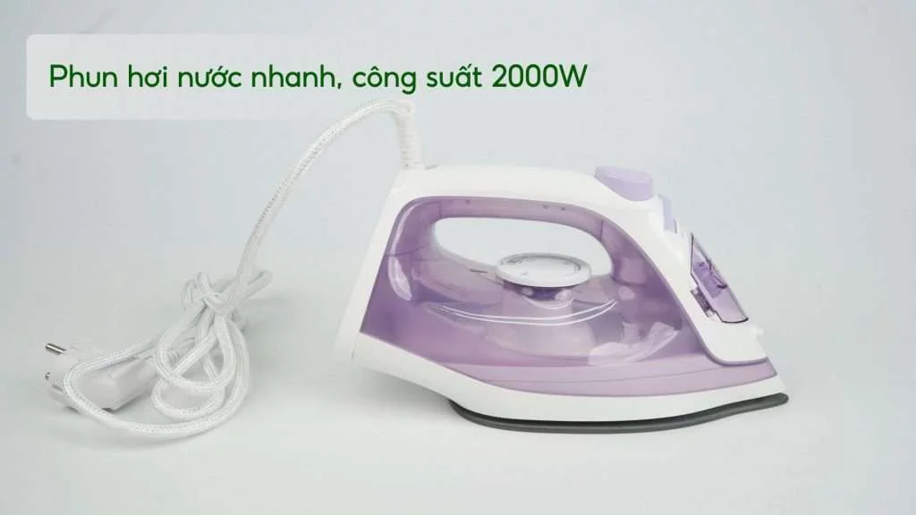 Bàn ủi hơi nước Philips DST1040_30 Tím Phun hơi nước nhanh, công suất 2000W