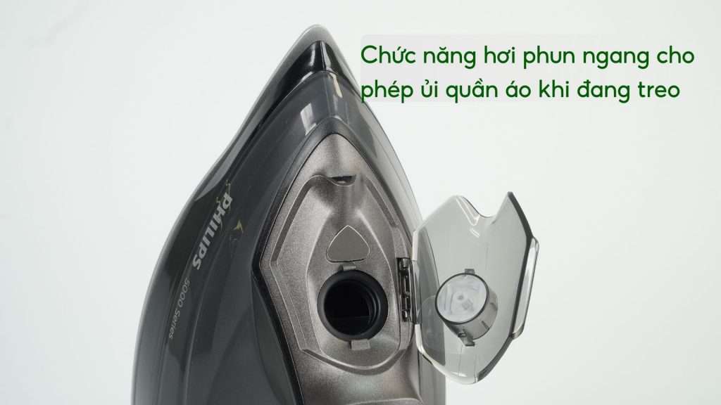Bàn ủi hơi nước Philips DST5040_80 Đen Chức năng hơi phun ngang cho phép ủi quần áo khi đang treo