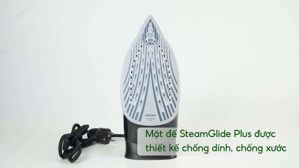 Bàn ủi hơi nước Philips DST5040_80 Đen Mặt đế SteamGlide Plus