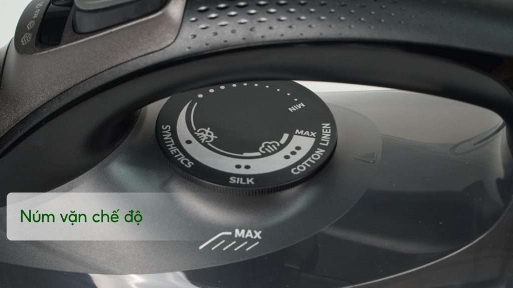 Bàn ủi hơi nước Philips DST5040_80 Đen Núm vặn chế độ