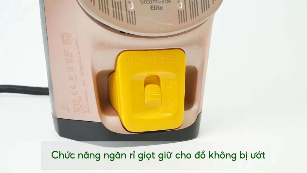 Bàn ủi hơi nước Philips DST8041_80 Đen và vàng đồng Chức năng ngăn rỉ giọt giữ cho đồ không bị ướt