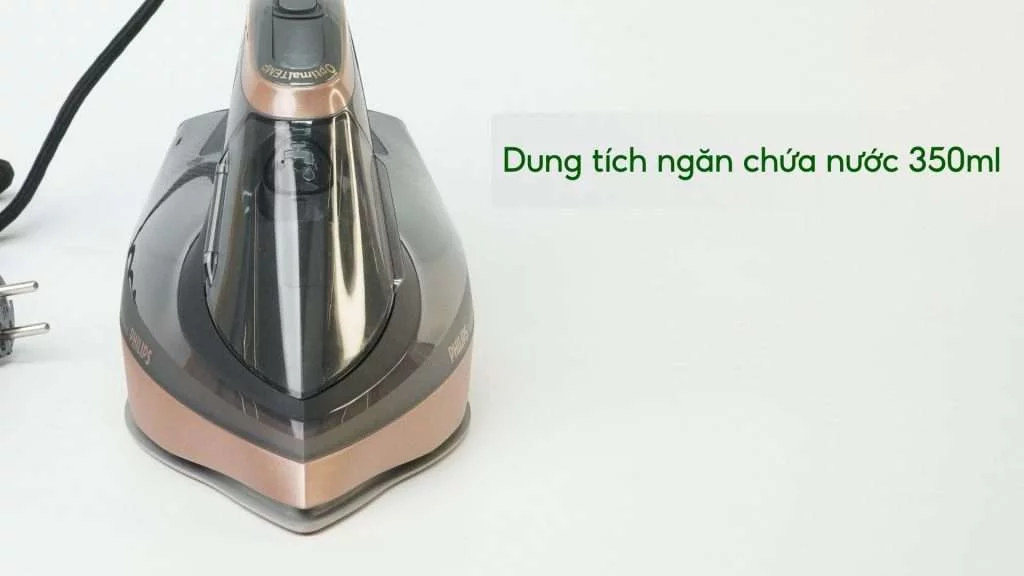 Bàn ủi hơi nước Philips DST8041_80 Đen và vàng đồng Dung tích ngăn chứa nước 350ml
