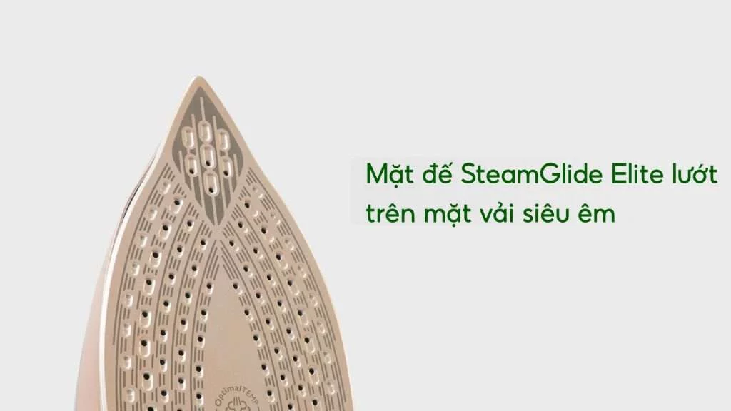 Bàn ủi hơi nước Philips DST8041_80 Đen và vàng đồng Mặt đế SteamGlide Elite lướt trên mặt vải siêu êm