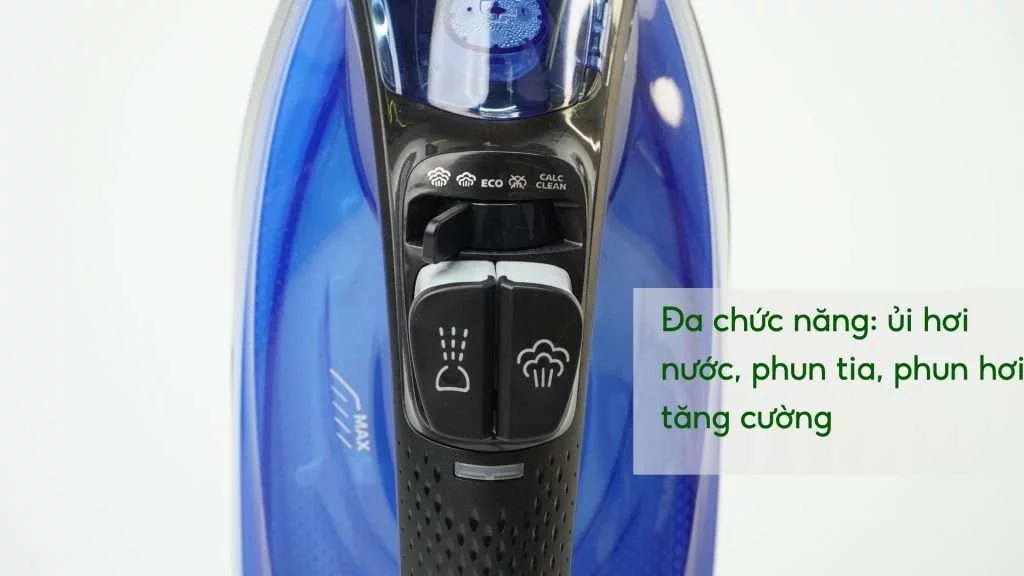 Bàn ủi hơi nước Philips GC3920_20 Xanh dương và đen Đa chức năng_ ủi hơi nước, phun tia, phun hơi tăng cường