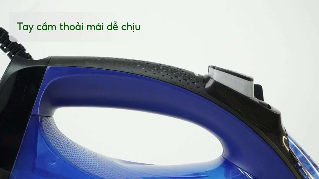 Bàn ủi hơi nước Philips GC3920_20 Xanh dương và đen Tay cầm thoải mái dễ chịu