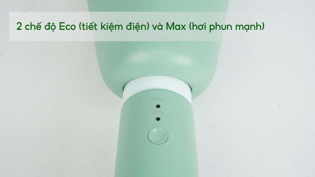 Bàn ủi hơi nước cầm tay Philips STH5010_70 Xanh ngọc 2 chế độ Eco (tiết kiệm điện) và Max (hơi phun mạnh)