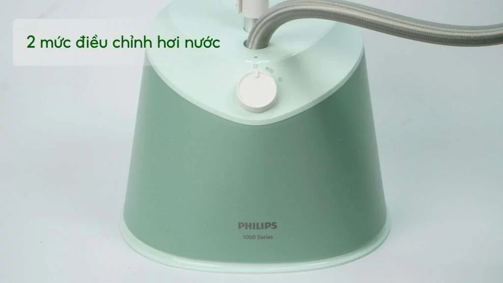 Bàn ủi hơi nước đứng Philips STE1010_70 Xanh ngọc 2 mức điều chỉnh hơi nước