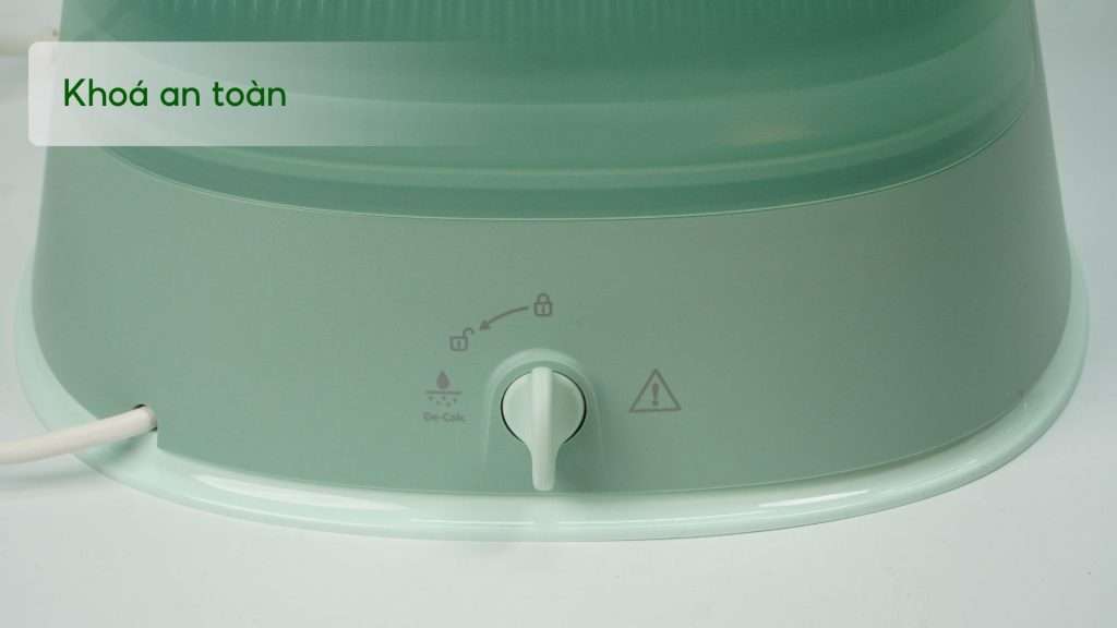 Bàn ủi hơi nước đứng Philips STE1010_70 Xanh ngọc Khoá an toàn