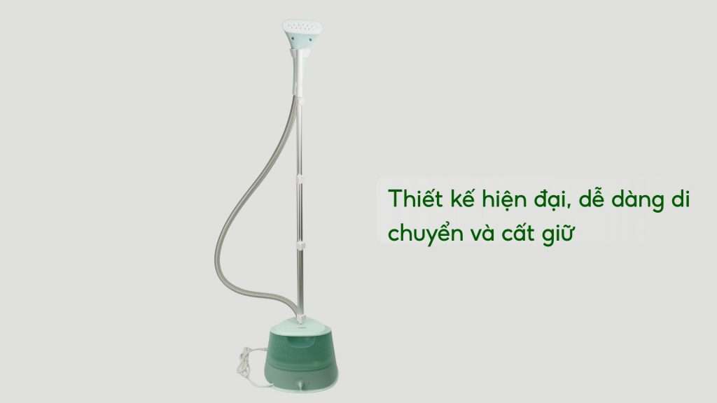 Bàn ủi hơi nước đứng Philips STE1010_70 Xanh ngọc Thiết kế hiện đại, dễ dàng di chuyển và cất giữ