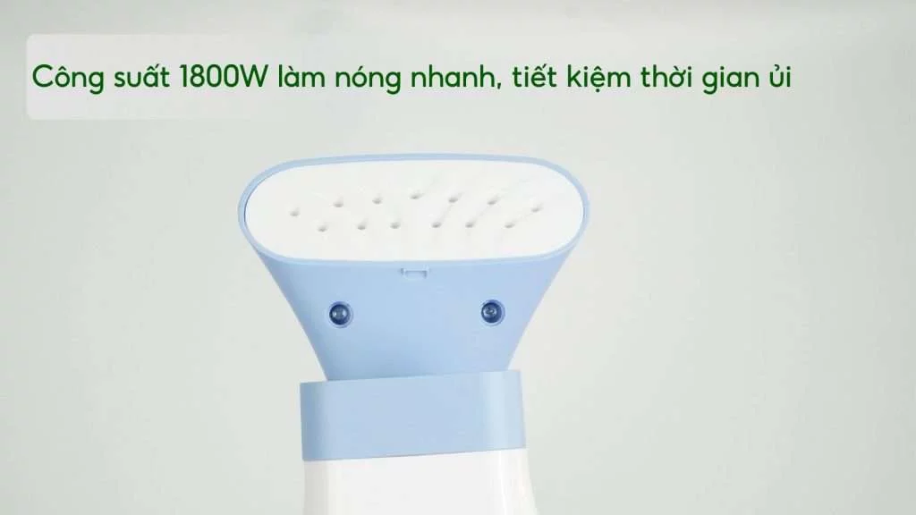 Bàn ủi hơi nước đứng Philips STE1030_20 Xanh dương đậm Công suất 1800W làm nóng nhanh, tiết kiệm thời gian ủi