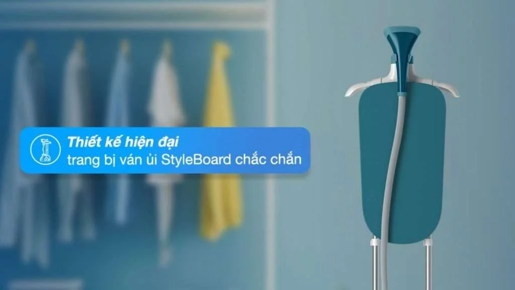Bàn ủi hơi nước đứng Philips STE1040_20 - Trang bị ván ủi StyleBoard