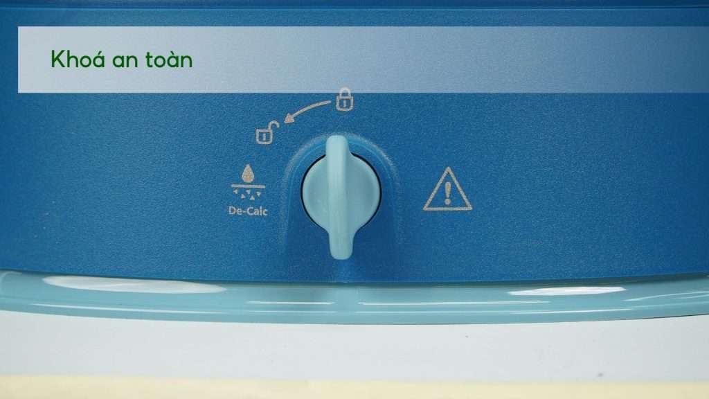 Bàn ủi hơi nước đứng Philips STE1040_20 Xanh dương Khoá an toàn