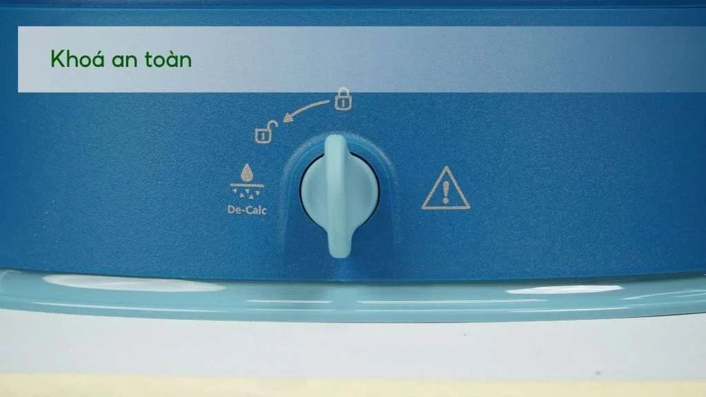 Bàn ủi hơi nước đứng Philips STE1040_20 Xanh dương Khoá an toàn