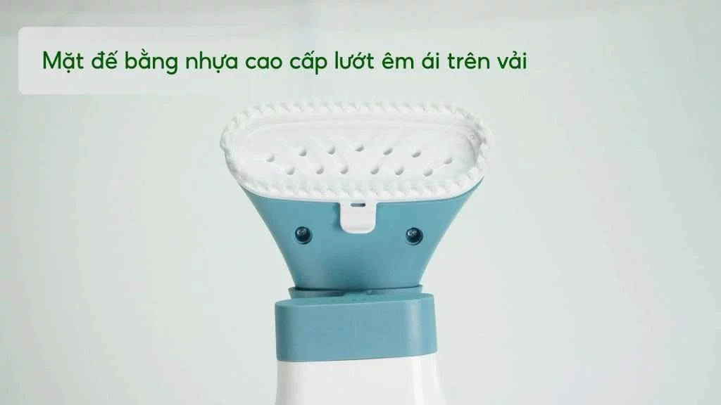 Bàn ủi hơi nước đứng Philips STE1040_20 Xanh dương Mặt đế bằng nhựa cao cấp lướt êm ái trên vải