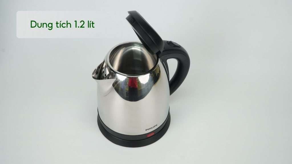 Bình đun PHILIPS HD9303_03 Bạc và đen Dung tích 1.2 lít
