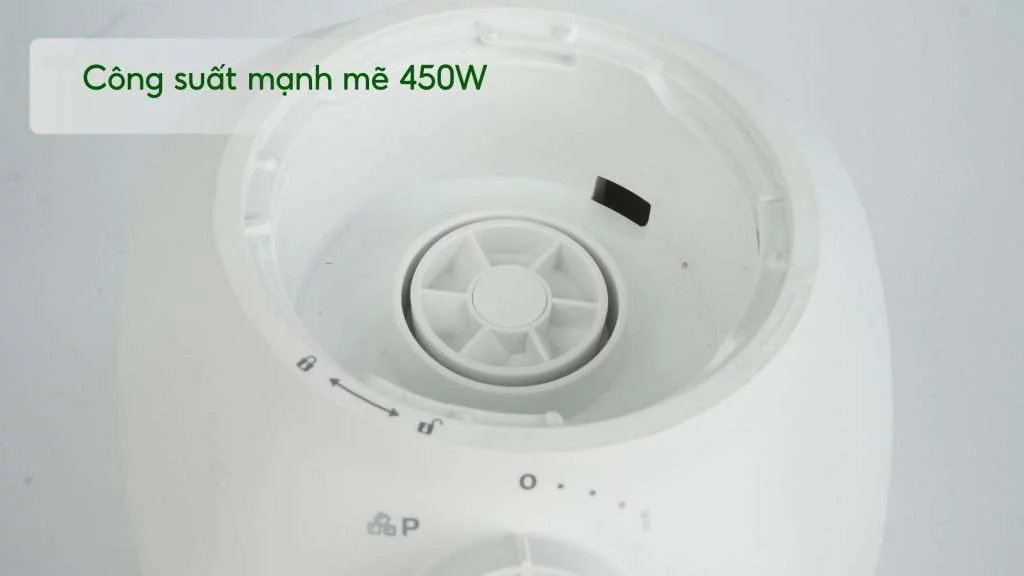 Máy xay sinh tố PHILIPS HR2041_10_Trắng Công suất mạnh mẽ 450W