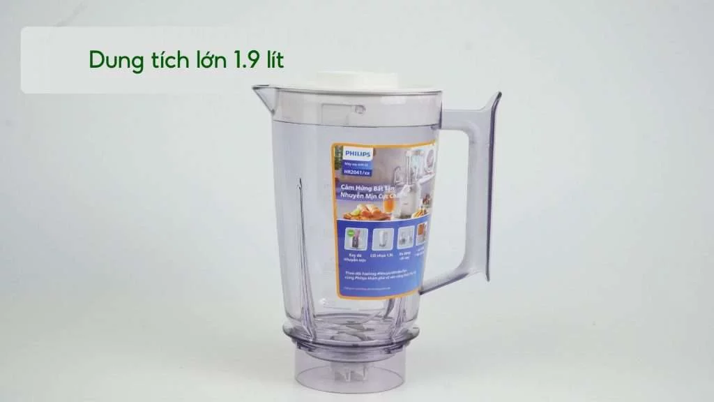 Máy xay sinh tố PHILIPS HR2041_10_Trắng Dung tích lớn 1.9 lít