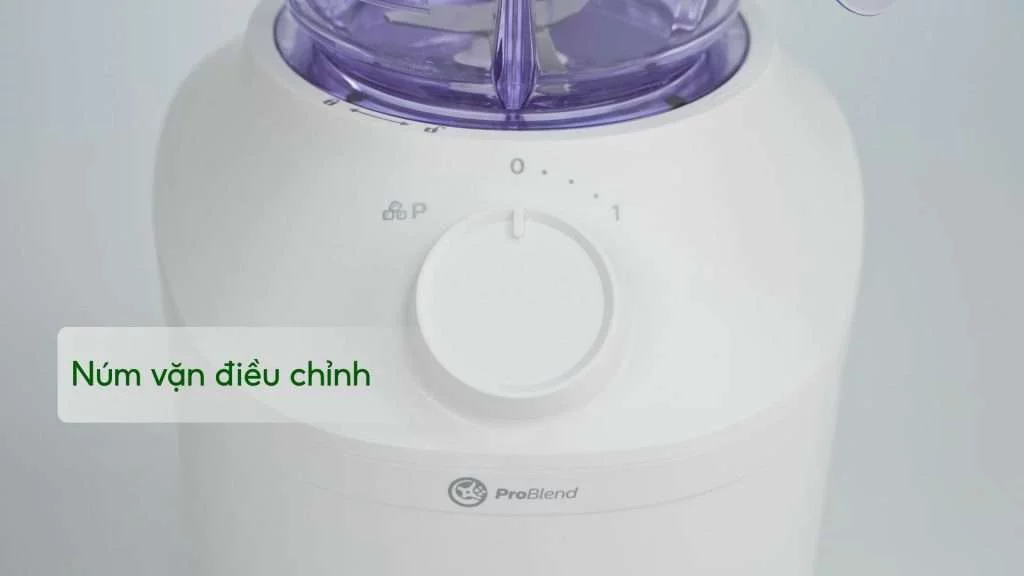 Máy xay sinh tố PHILIPS HR2041_30 Trắng Núm vặn điều chỉnh