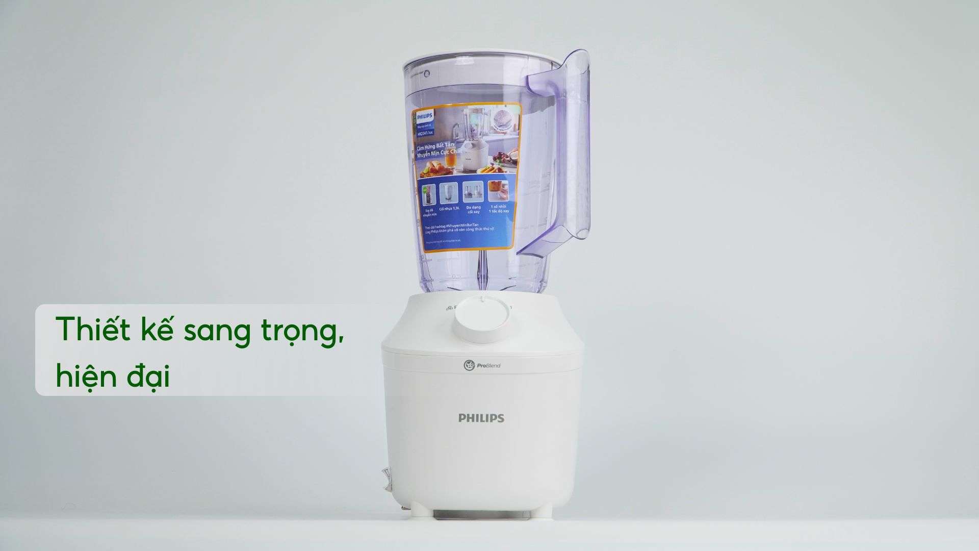 Máy xay sinh tố PHILIPS HR2041_30 Trắng Thiết kế sang trọng, hiện đại