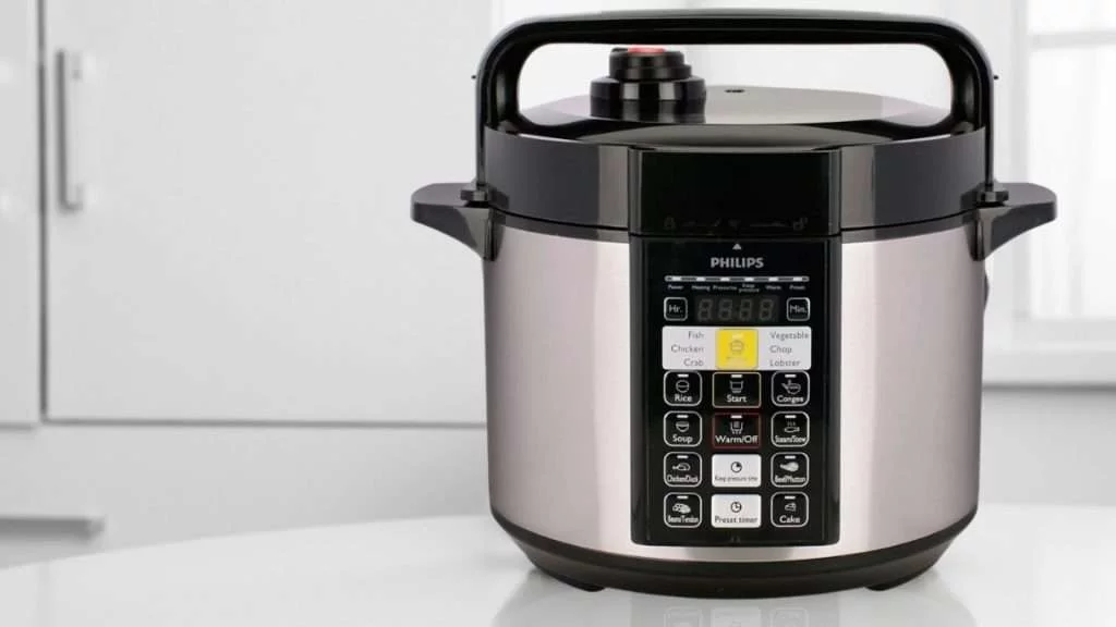Nồi áp suất PHILIPS HD2136_66 - Vỏ ngoài bằng thép không gỉ giúp làm sạch dễ dàng