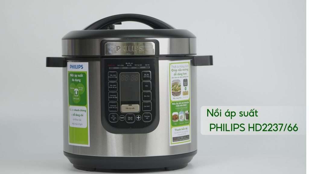 Nồi áp suất PHILIPS HD2237_66 Bạc và đen