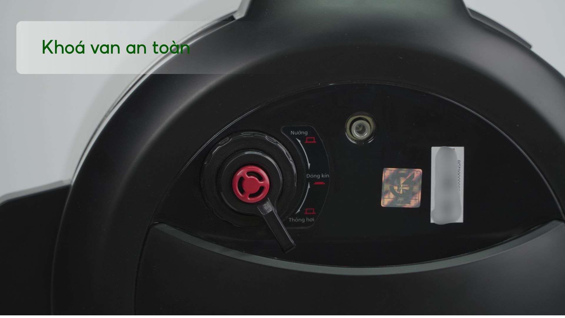 Nồi áp suất PHILIPS HD2237_66 Bạc và đen Khoá van an toàn