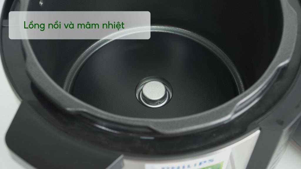 Nồi áp suất PHILIPS HD2237_66 Bạc và đen Lồng nồi và mâm nhiệt