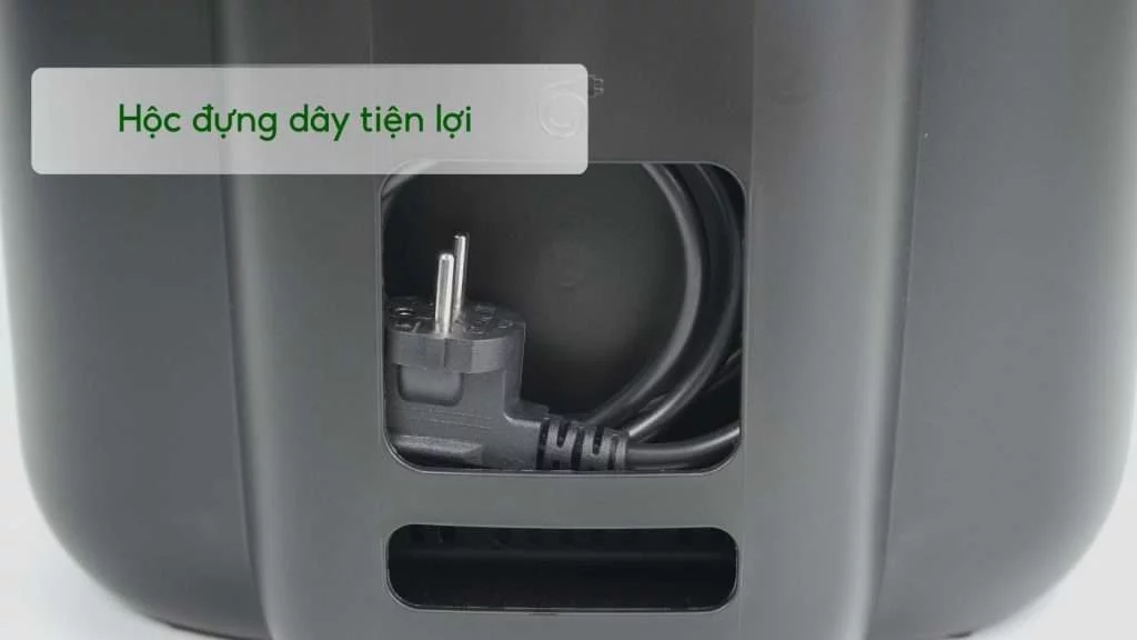 Nồi chiên không dầu PHILIPS HD9880_90 Đen nhám Hộc đựng dây tiện lợi