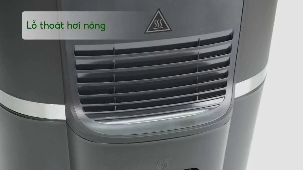 Nồi chiên không dầu PHILIPS HD9880_90 Đen nhám Lỗ thoát hơi nóng