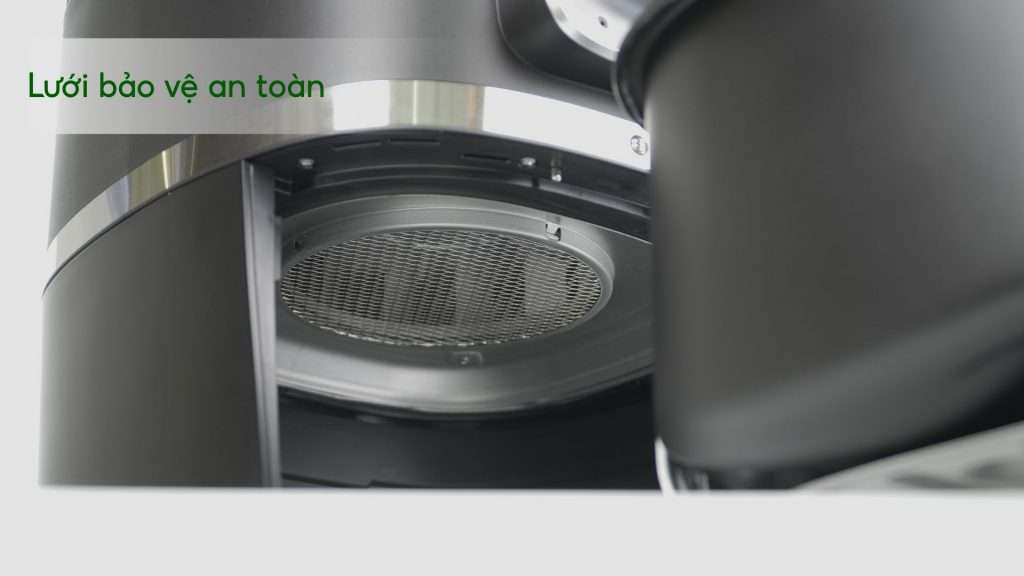 Nồi chiên không dầu PHILIPS HD9880_90 Đen nhám Lưới bảo vệ an toàn