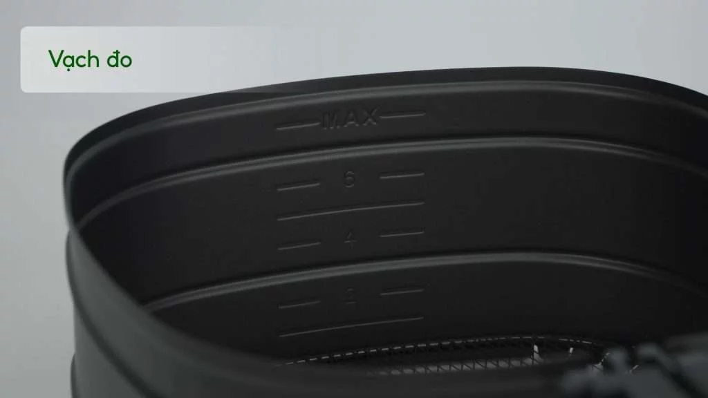 Nồi chiên không dầu PHILIPS HD9880_90 Đen nhám Vạch đo