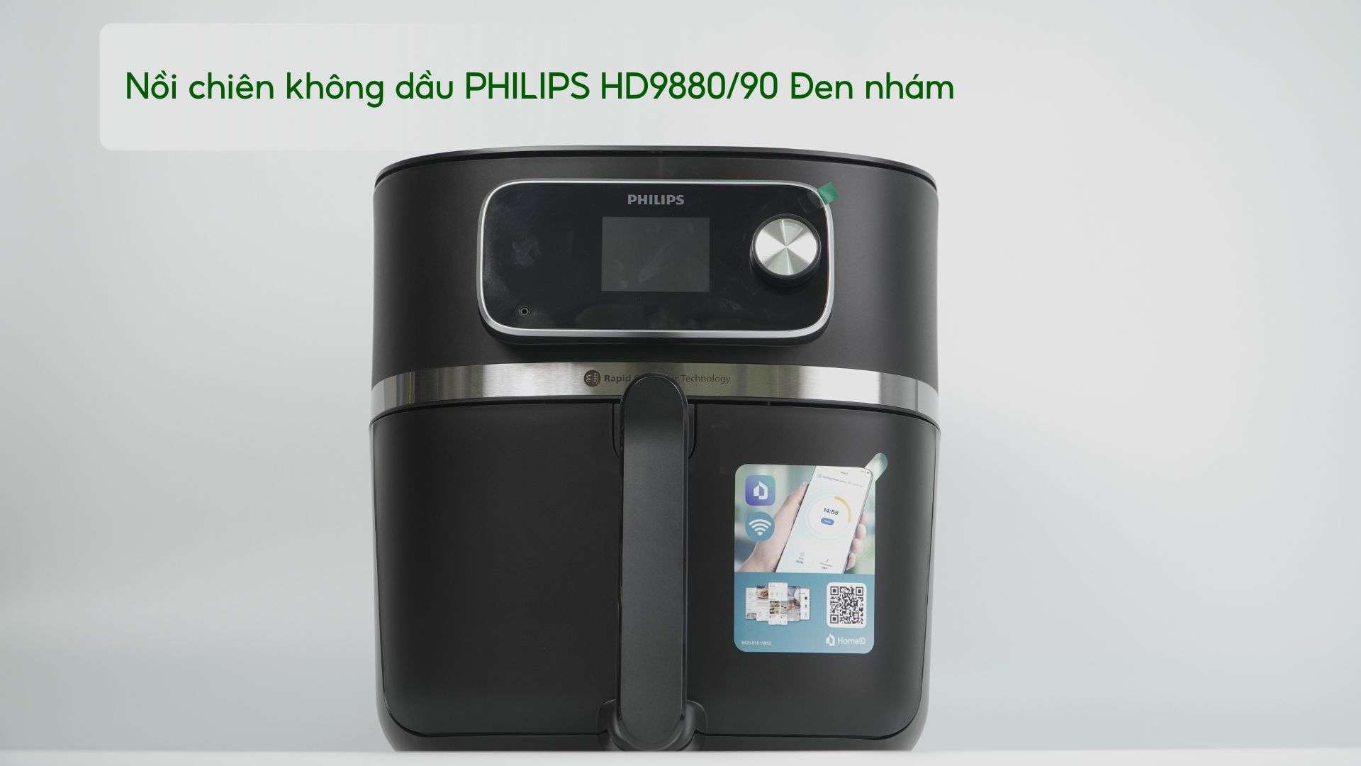 Nồi chiên không dầu PHILIPS HD9880_90 Đen nhám