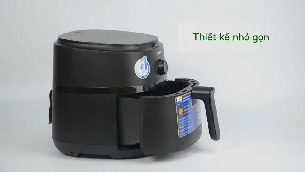 Nồi chiên không dầu PHILIPS NA130_00 Đen Thiết kế nhỏ gọn