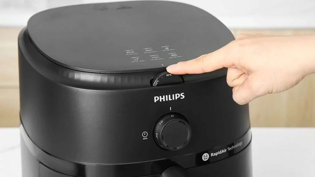 Nồi chiên không dầu PHILIPS NA130_00 - Núm vặn điều khiển nhiệt độ