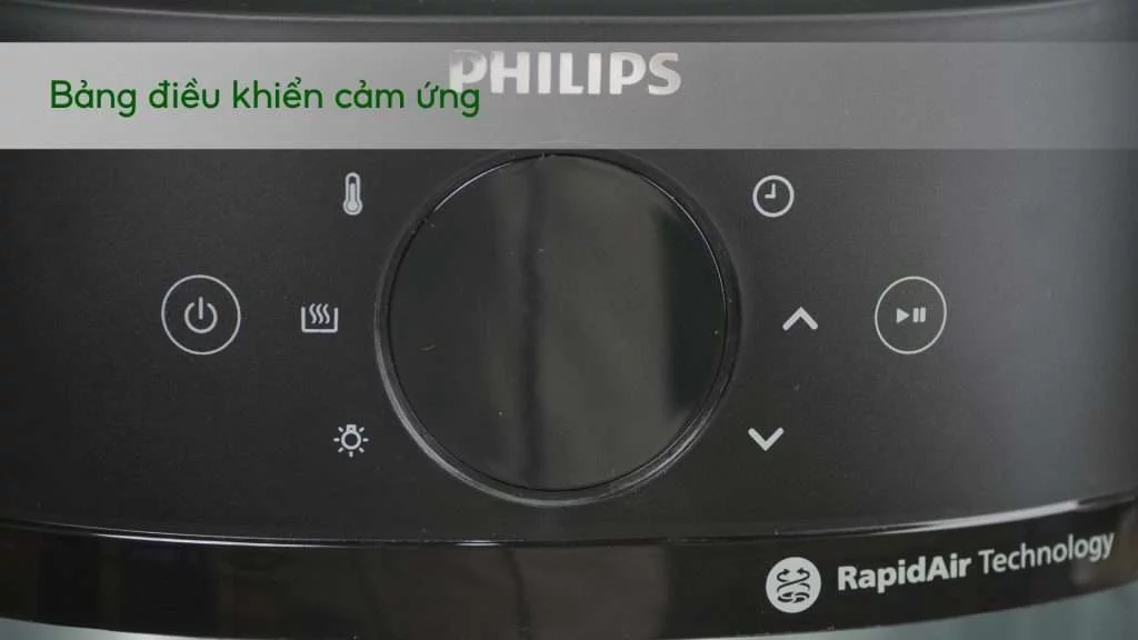 Nồi chiên không dầu PHILIPS NA220_00 Đen Bảng điều khiển cảm ứng