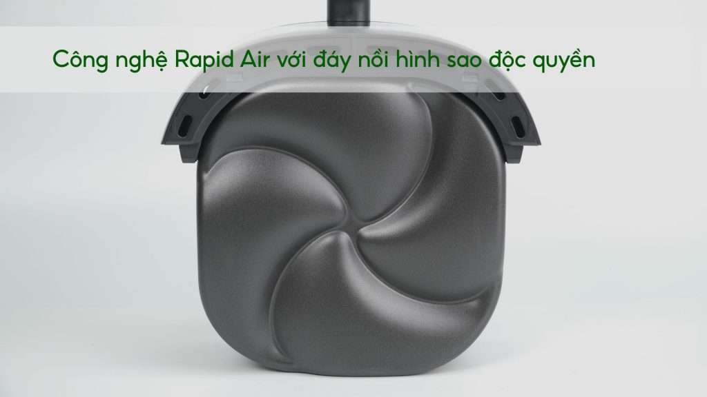 Nồi chiên không dầu PHILIPS NA220_00 Đen Công nghệ Rapid Air với đáy nồi hình sao độc quyền