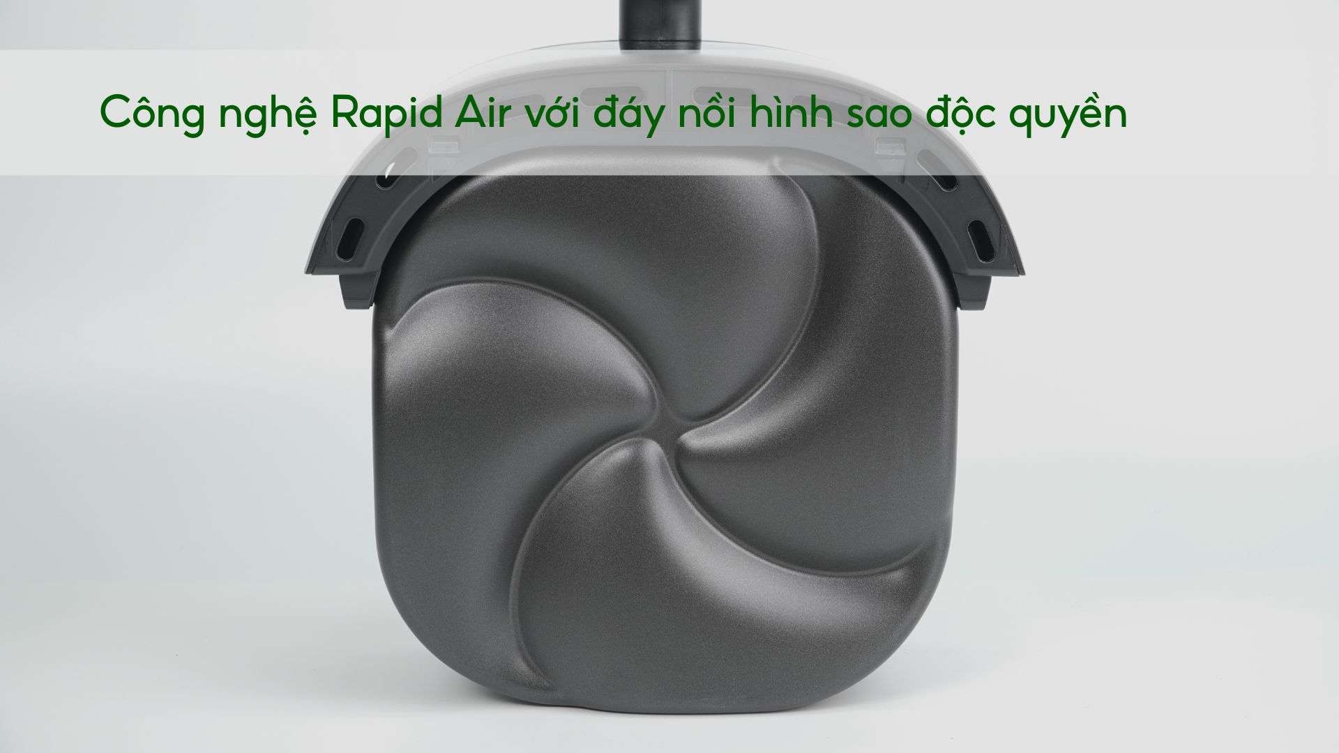 Nồi chiên không dầu PHILIPS NA220_00 Đen Công nghệ Rapid Air với đáy nồi hình sao độc quyền