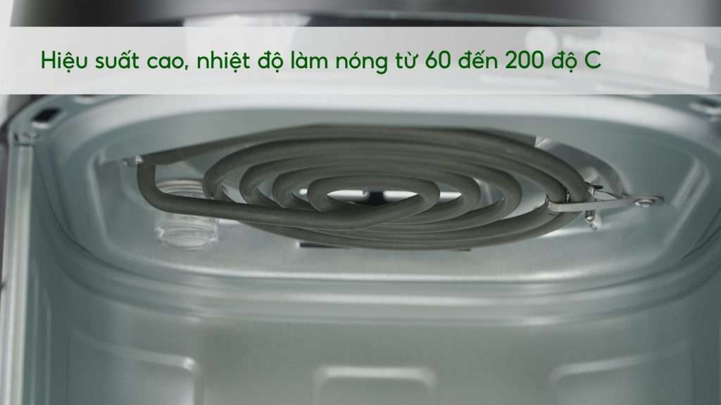 Nồi chiên không dầu PHILIPS NA220_00 Đen Hiệu suất cao, nhiệt độ làm nóng từ 60 đến 200 độ C