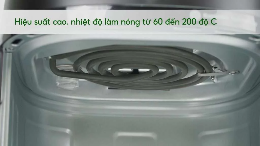 Nồi chiên không dầu PHILIPS NA220_00 Đen Hiệu suất cao, nhiệt độ làm nóng từ 60 đến 200 độ C