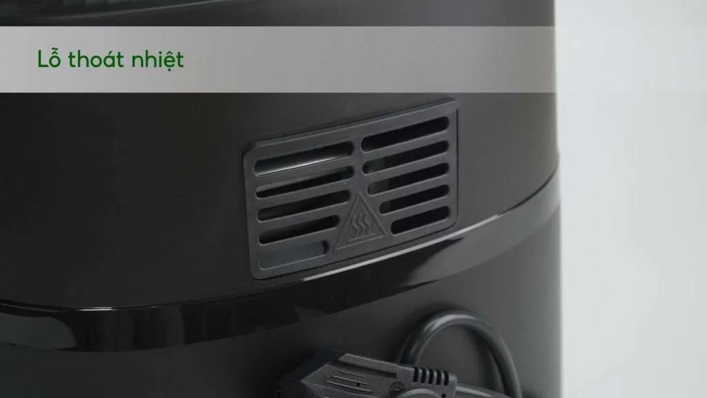 Nồi chiên không dầu PHILIPS NA220_00 Đen Lỗ thoát nhiệt