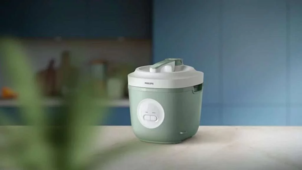 Nồi cơm điện PHILIPS HD3212_32 - Màu xanh bạc hà hiện đại